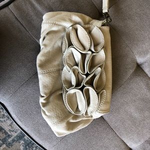 Vince Camuto ruffle clutch